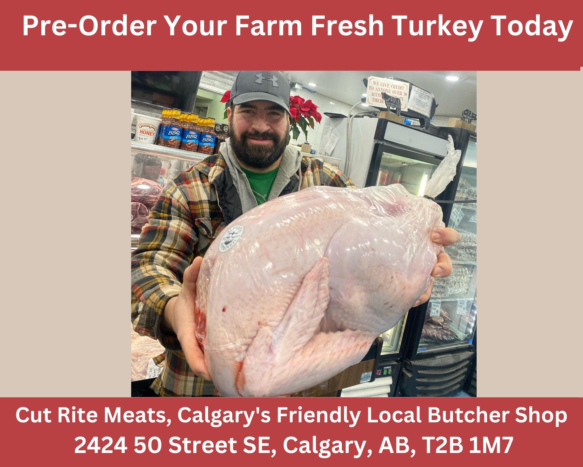 Pre order - Your Christmas - Turkeys from Alberta Farmers: 6 sizes. - (Get the size you want)