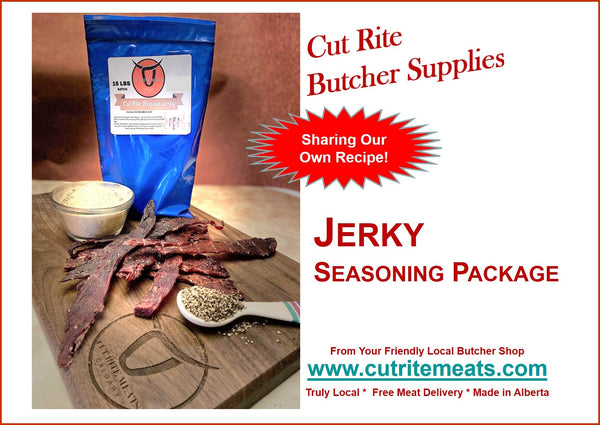 Jerky Do It Yourself: 5lb Alberta Beef and Country Seasoning Packs:  Cut Rite's special Country Smoke Flavour Packs for Do It Yourself Kits (DIY)