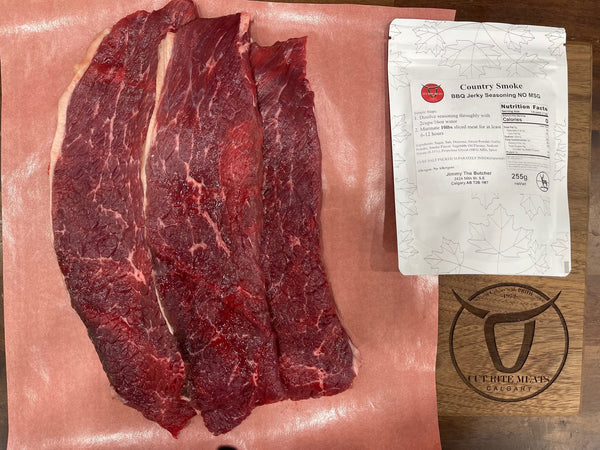 Jerky Do It Yourself: 5lb Alberta Beef and Country Seasoning Packs:  Cut Rite's special Country Smoke Flavour Packs for Do It Yourself Kits (DIY)