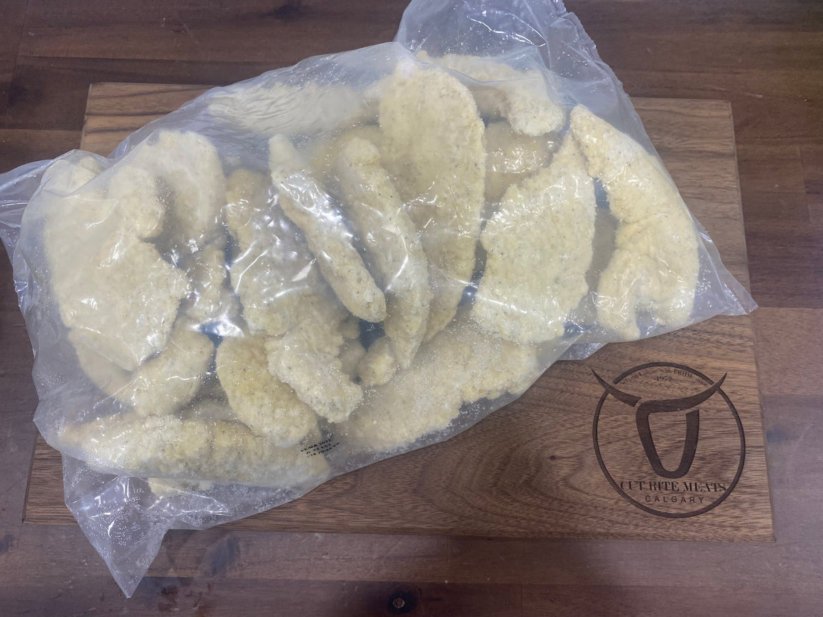 Chicken Fingers Strips Tenders Breaded (4.4lb Bag) – Cut Rite Meats