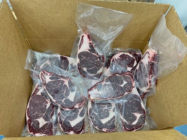 STEAK BOX: 10 Ribeye Steaks 3/4 inch to 1 inch $299.95: THE BIG STEAK SALE